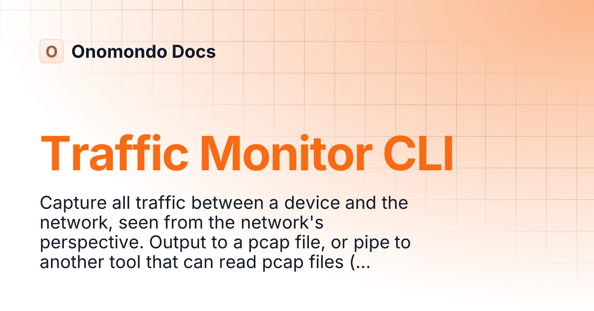 Traffic Monitor CLI | Onomondo Docs